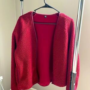 Uniqlo thick red shacket